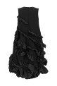 Sculptural ruffles dress Black