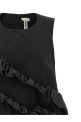 Sculptural ruffles dress Black