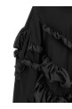 Sculptural ruffles dress Black