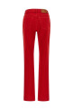 Garment-dyed denim jeans Red
