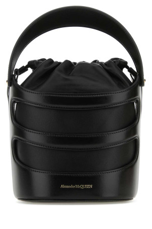 Чорна шкіряна сумка-відро «The Rise» від ALEXANDER MCQUEEN (7871261VPGI)