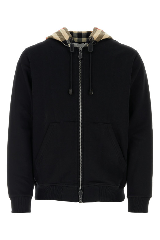 Black cotton sweatshirt Black BURBERRY (8060705)