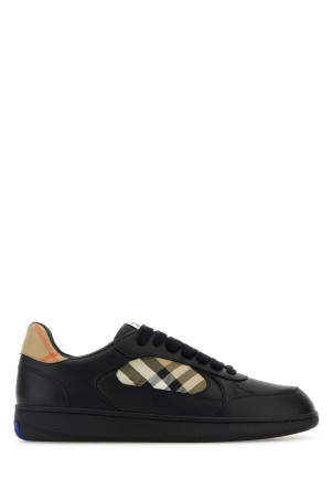 Black leather Terrace sneakers Black BURBERRY (8108650)