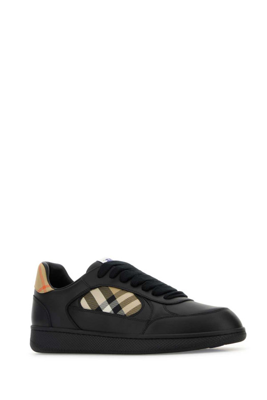 Black leather Terrace sneakers Black BURBERRY (8108650)
