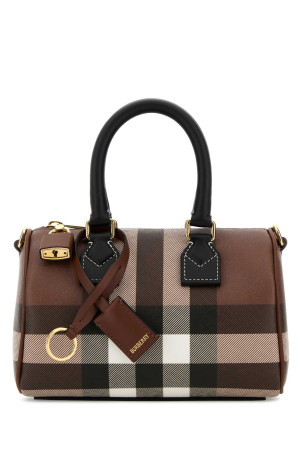 Мини-сумочка BURBERRY из холста с принтом в клетку (8112226)