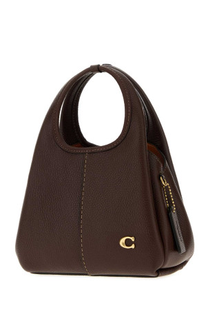 Коричневая кожаная сумочка Lena 19 от COACH NEW YORK (CCY32)