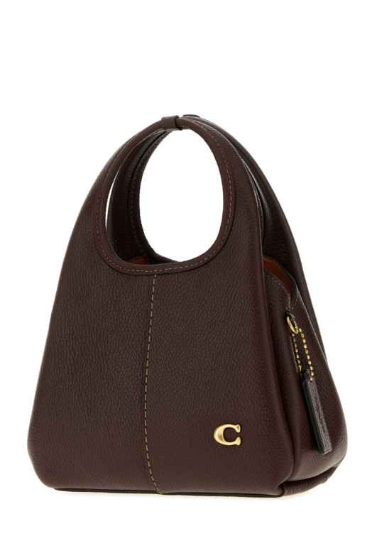 Коричневая кожаная сумочка Lena 19 от COACH NEW YORK (CCY32)