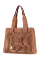 Сумка для покупок CHLOE «Summer Banana» из рафии розового цвета с эффектом состаривания, модель East-West (CH26US904P08) CHLOÉ
