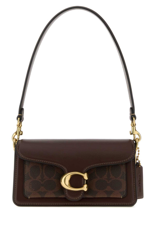 Коричневая кожаная сумка через плечо Tabby 20 от COACH NEW YORK (CY200)