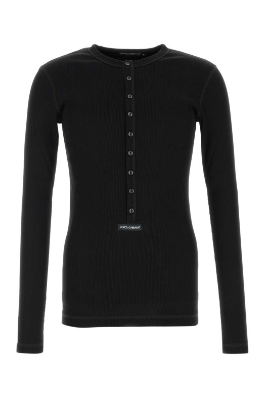 Black cotton t-shirt Black DOLCE & GABBANA (G8PG8TG7P3I)
