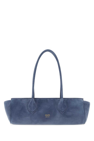 Cerulean blue suede Donna shoulder bag KHAITE (H2057726L726)