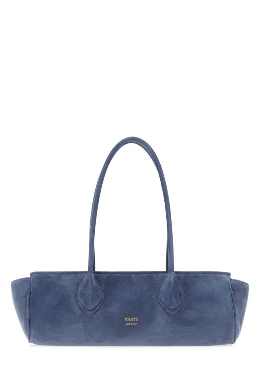 Cerulean blue suede Donna shoulder bag KHAITE (H2057726L726)