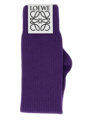 Purple stretch wool blend socks Black LOEWE (S540Y27J01)