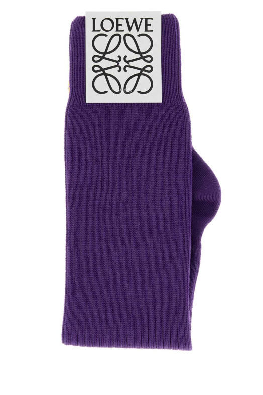 Purple stretch wool blend socks Black LOEWE (S540Y27J01)