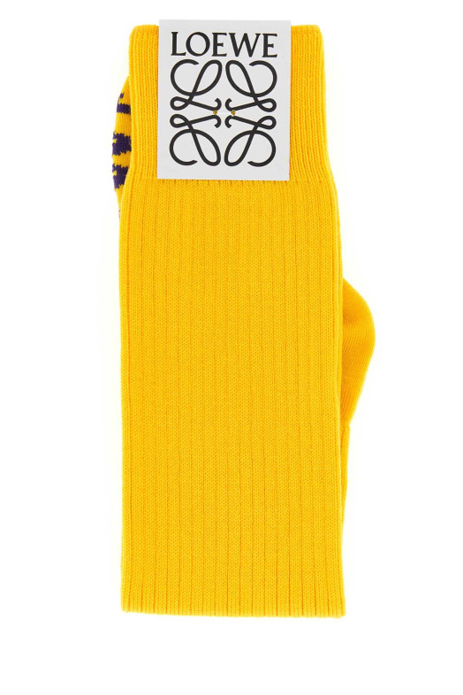 Yellow stretch wool blend socks Yellow LOEWE (S540Y27J01)