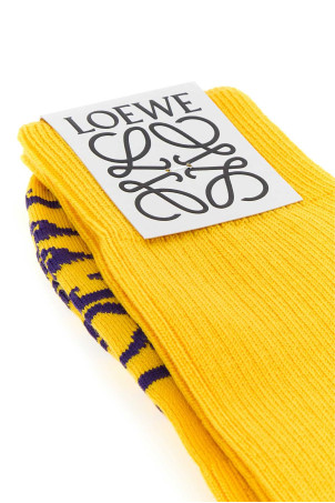 Yellow stretch wool blend socks Yellow LOEWE (S540Y27J01)