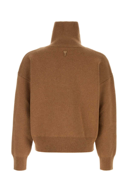 Camel wool sweater AMI (UKS885KN0192)