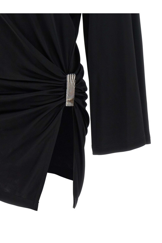 Metallic detail dress  Black
