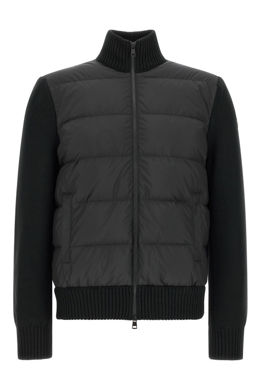 Кардиган із двох матеріалів, чорний MONCLER L20919B00027M1131999