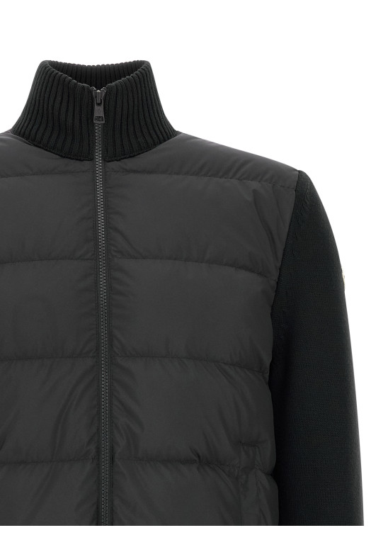 Кардиган із двох матеріалів, чорний MONCLER L20919B00027M1131999