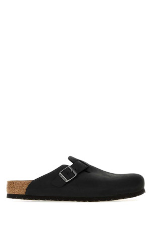Black leather Boston slippers Black BIRKENSTOCK (1031575)