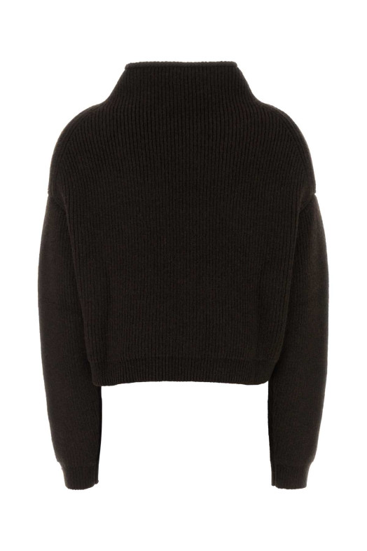 Dark brown cashmere cardigan KHAITE (18336645K645)