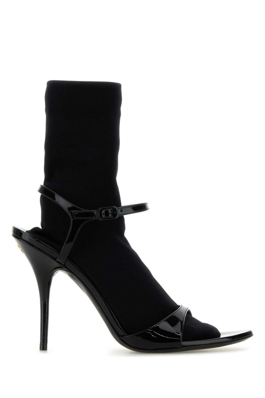 Чорні шкіряні сандалі Avenue Sock від BALENCIAGA (810517W12H2)