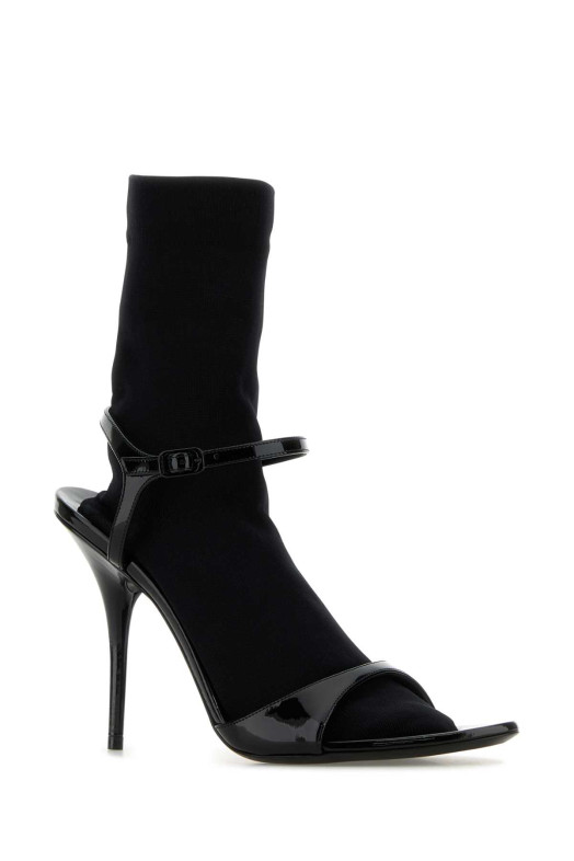 Чорні шкіряні сандалі Avenue Sock від BALENCIAGA (810517W12H2)
