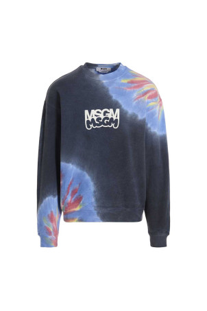 Logo print tie dye sweatshirt by Burro Studio Multicolor