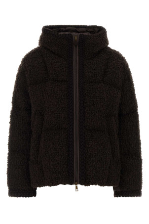 Dark brown boucle and polyester Cristallin down jacket MONCLER (L20931A00231599VV)