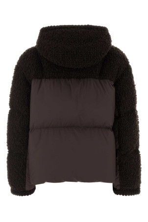 Dark brown boucle and polyester Cristallin down jacket MONCLER (L20931A00231599VV)