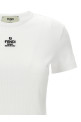 'Fendi' cropped T-shirt White