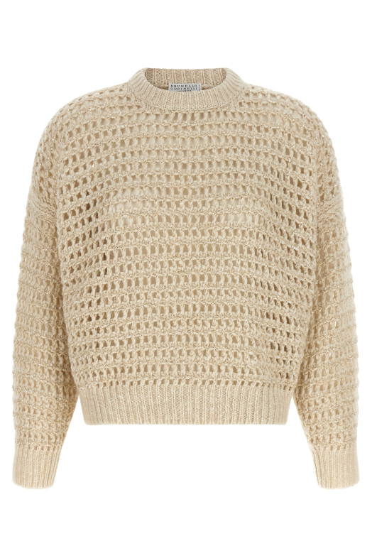 'Dazzling Braids' sweater Beige