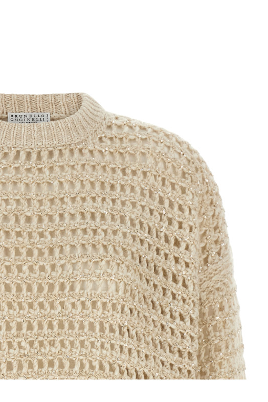 'Dazzling Braids' sweater Beige