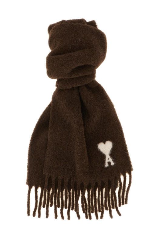 'Ami de Coeur' scarf Brown
