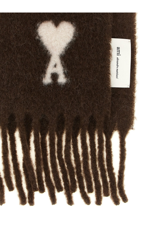'Ami de Coeur' scarf Brown