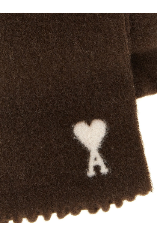 'Ami de Coeur' scarf Brown