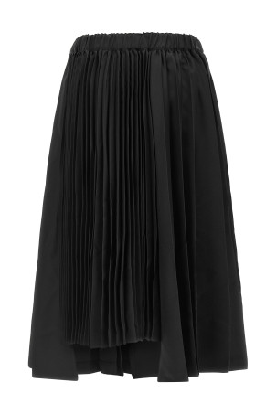 Asymmetrical pleated skirt Black