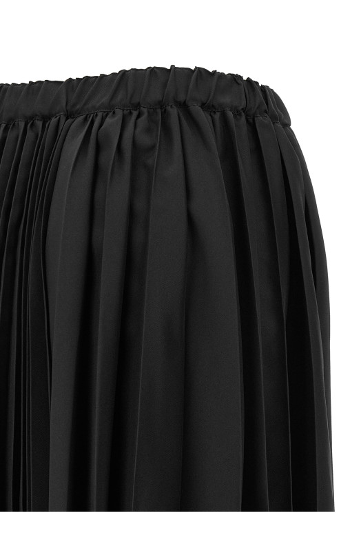 Asymmetrical pleated skirt Black