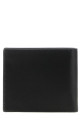 Antiqued leather wallet Black