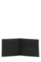 Antiqued leather wallet Black