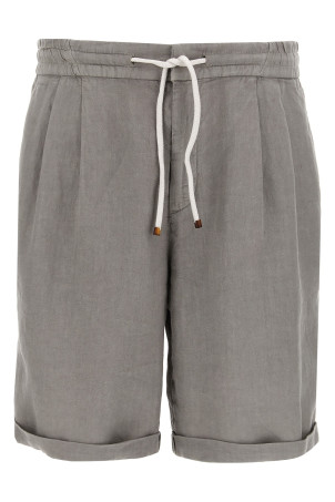 Linen bermuda shorts Gray