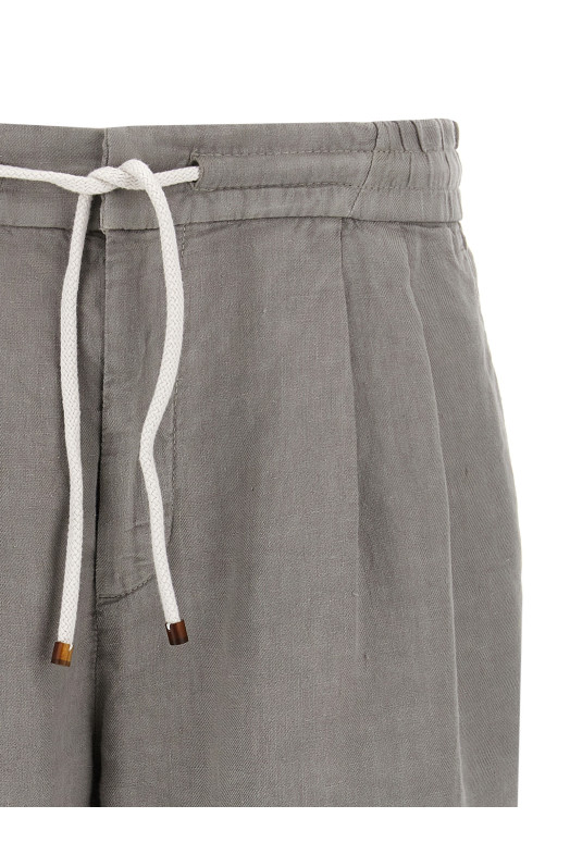 Linen bermuda shorts Gray