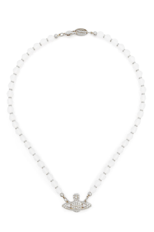 'Mini Bas Relief Pearl' chocker  Silver