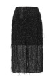 Sequin embroidery skirt Black