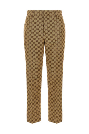 GG fabric trousers Beige