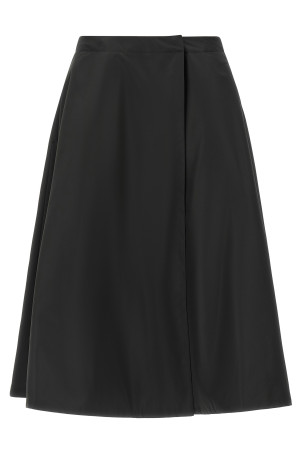 Padded taffeta skirt Black