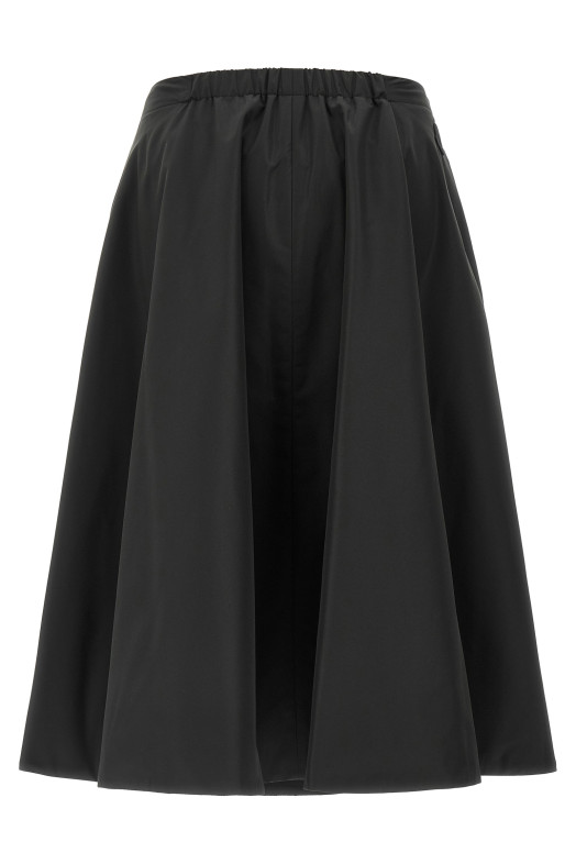 Padded taffeta skirt Black