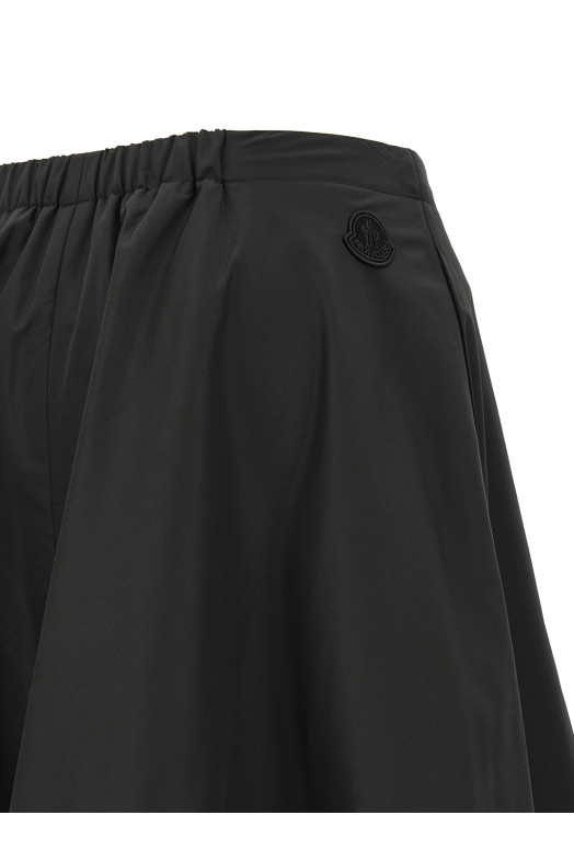 Padded taffeta skirt Black
