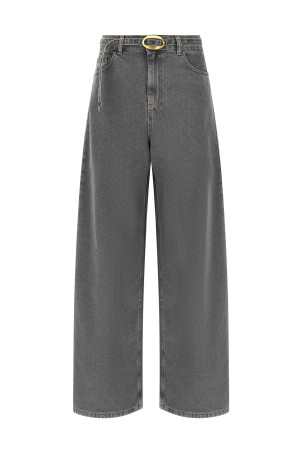 Belted jeans Gray